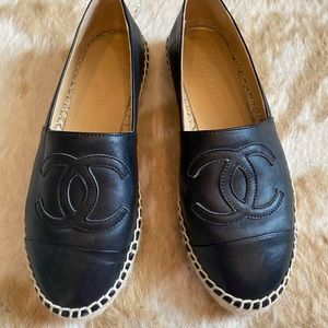 Chanel leather espadrilles
